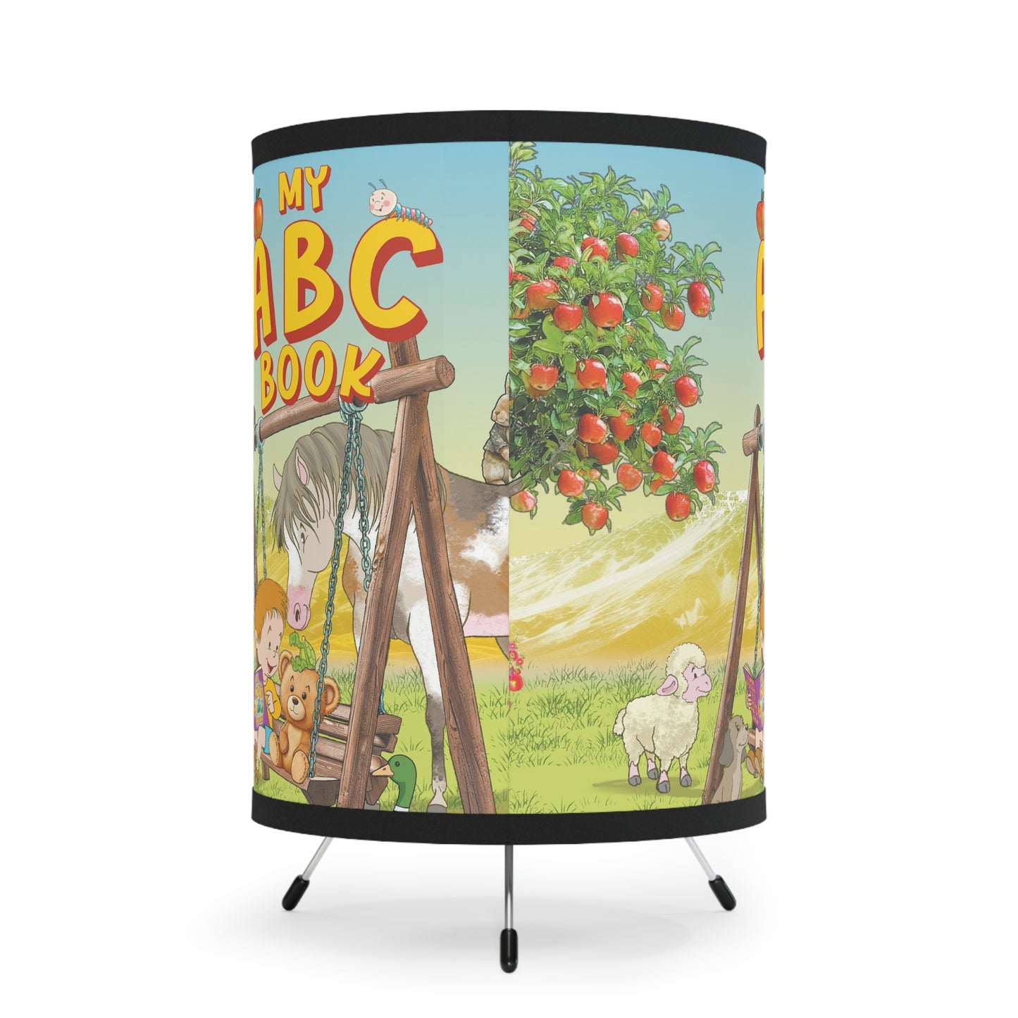 Tripod Lamp with High-Res Printed Shade, US\CA plug