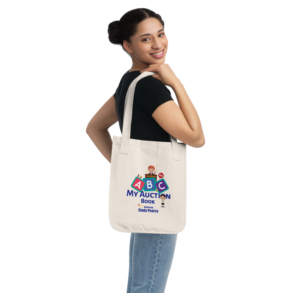 ABC My Auction Book Canvas Tote — Kids Alphabet Book Reusable Bag