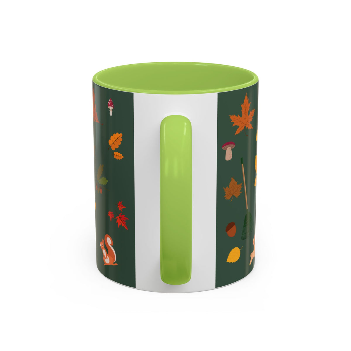 Copy of Christmas Pattern Accent Coffee Mug — Red Holiday Icons (11/15oz)
