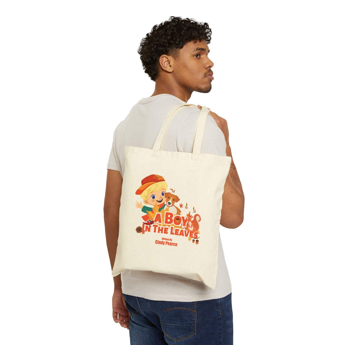 Copy of Tote Bag — "A Boy in the Snow" Kids Holiday Canvas Tote