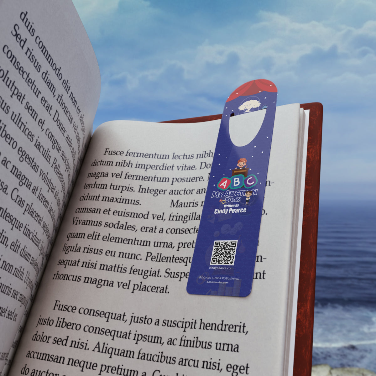 Personalized Kids Bookmark – ABC My Auction Book Design (Custom Name)