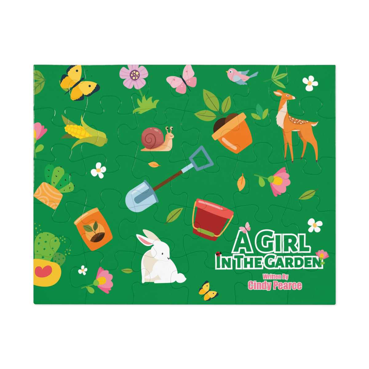 Garden Animals Jigsaw Puzzle — "A Girl in the Garden" Tin Puzzle
