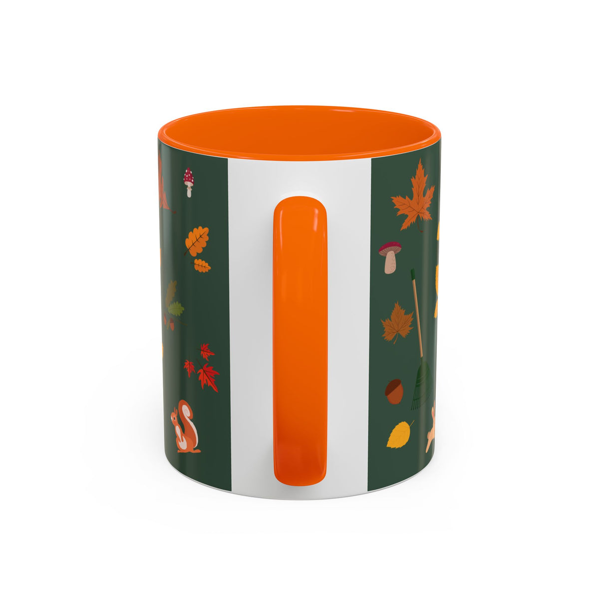 Copy of Christmas Pattern Accent Coffee Mug — Red Holiday Icons (11/15oz)