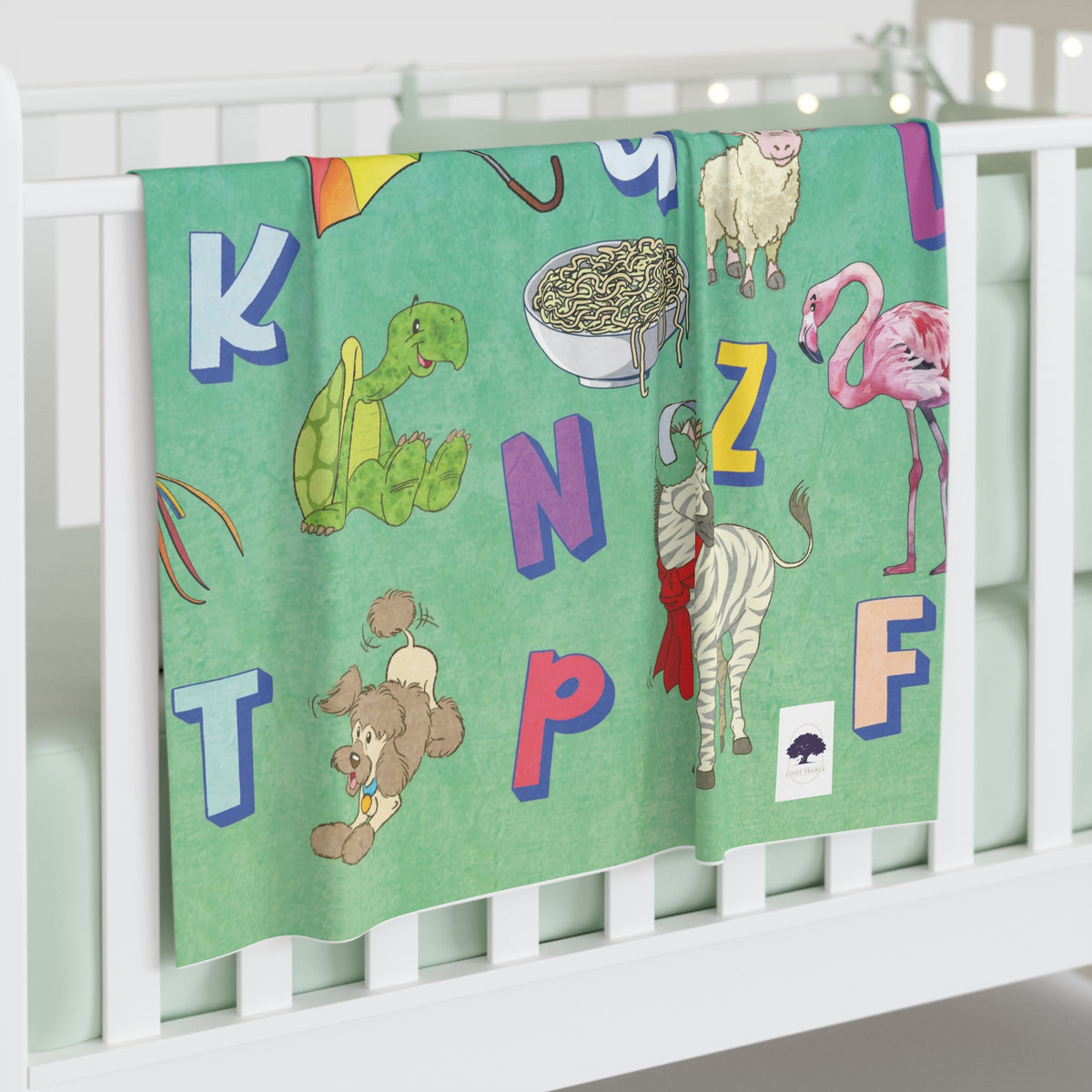 Alphabet Animal Baby Swaddle Blanket – Colorful ABC Nursery Blanket