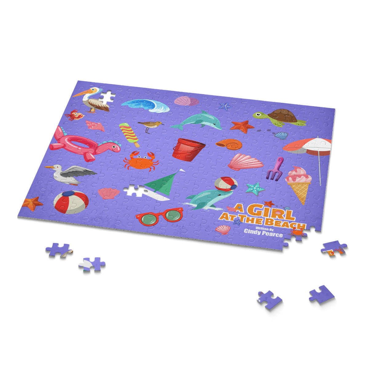 Beach Toy Puzzle — "A Girl at the Beach" 120/252/500-Piece Jigsaw