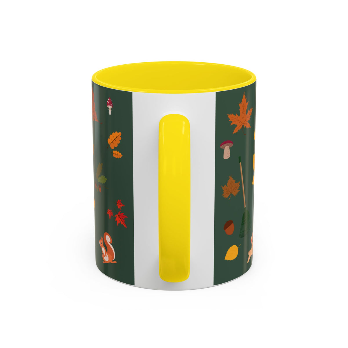 Copy of Christmas Pattern Accent Coffee Mug — Red Holiday Icons (11/15oz)