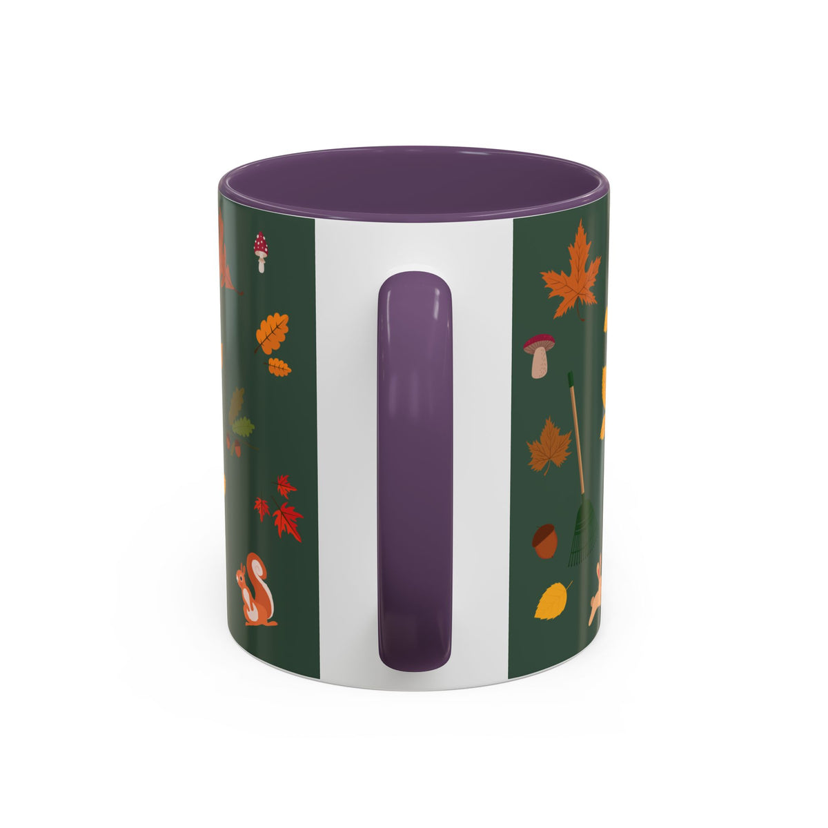 Copy of Christmas Pattern Accent Coffee Mug — Red Holiday Icons (11/15oz)