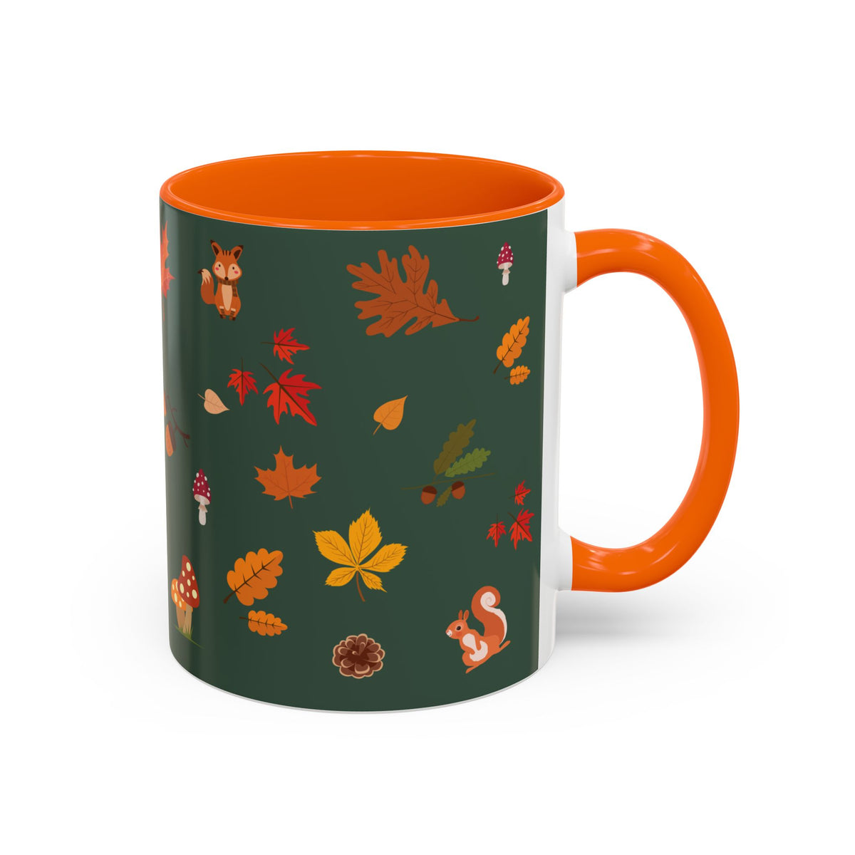 Copy of Christmas Pattern Accent Coffee Mug — Red Holiday Icons (11/15oz)