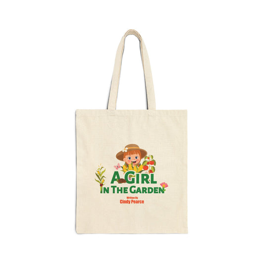 A Girl in The Garden Canvas Tote