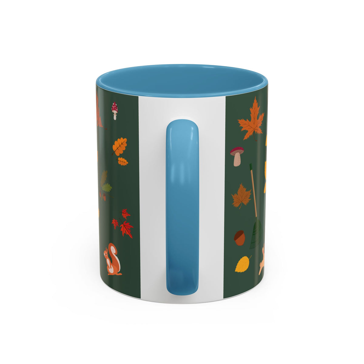 Copy of Christmas Pattern Accent Coffee Mug — Red Holiday Icons (11/15oz)