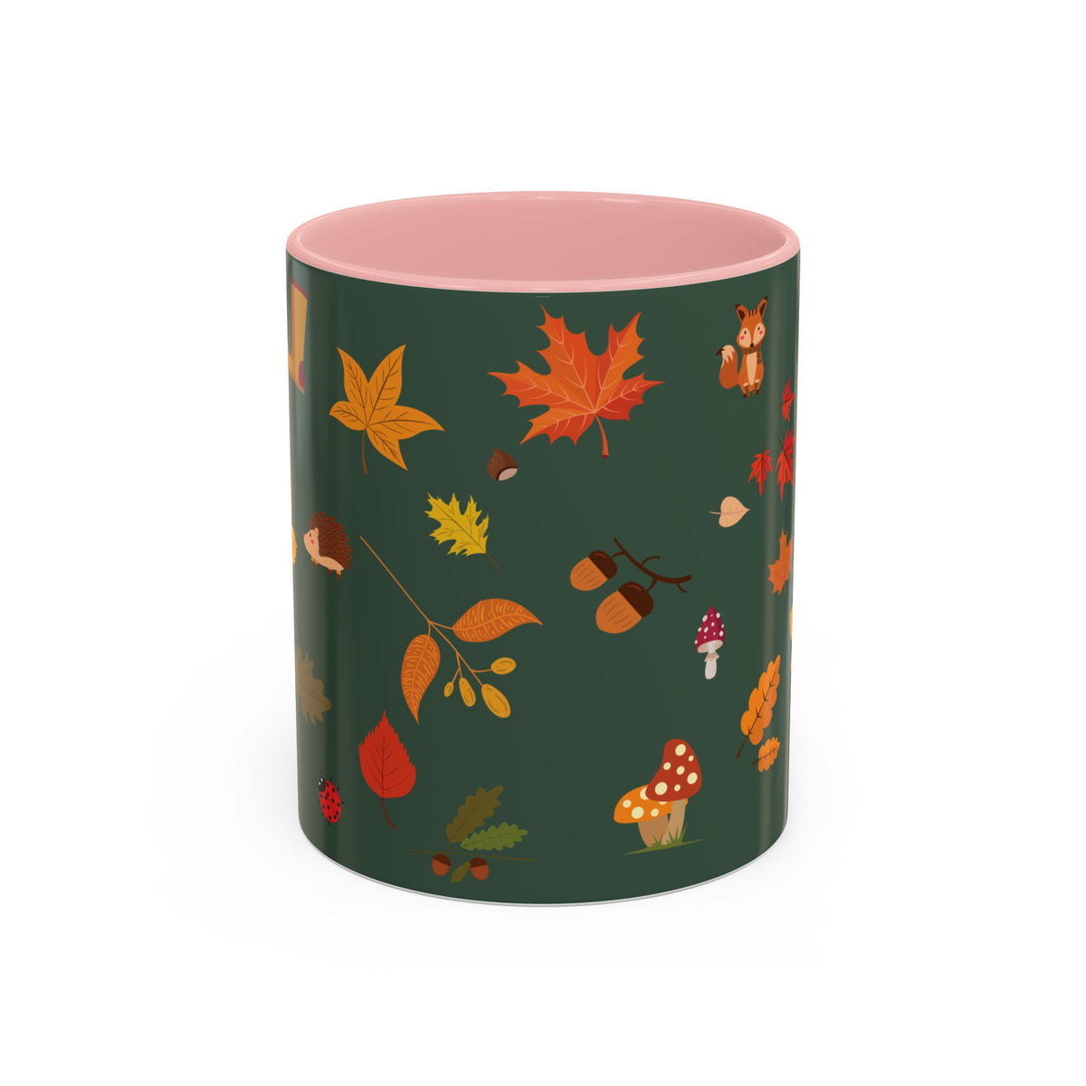 Copy of Christmas Pattern Accent Coffee Mug — Red Holiday Icons (11/15oz)