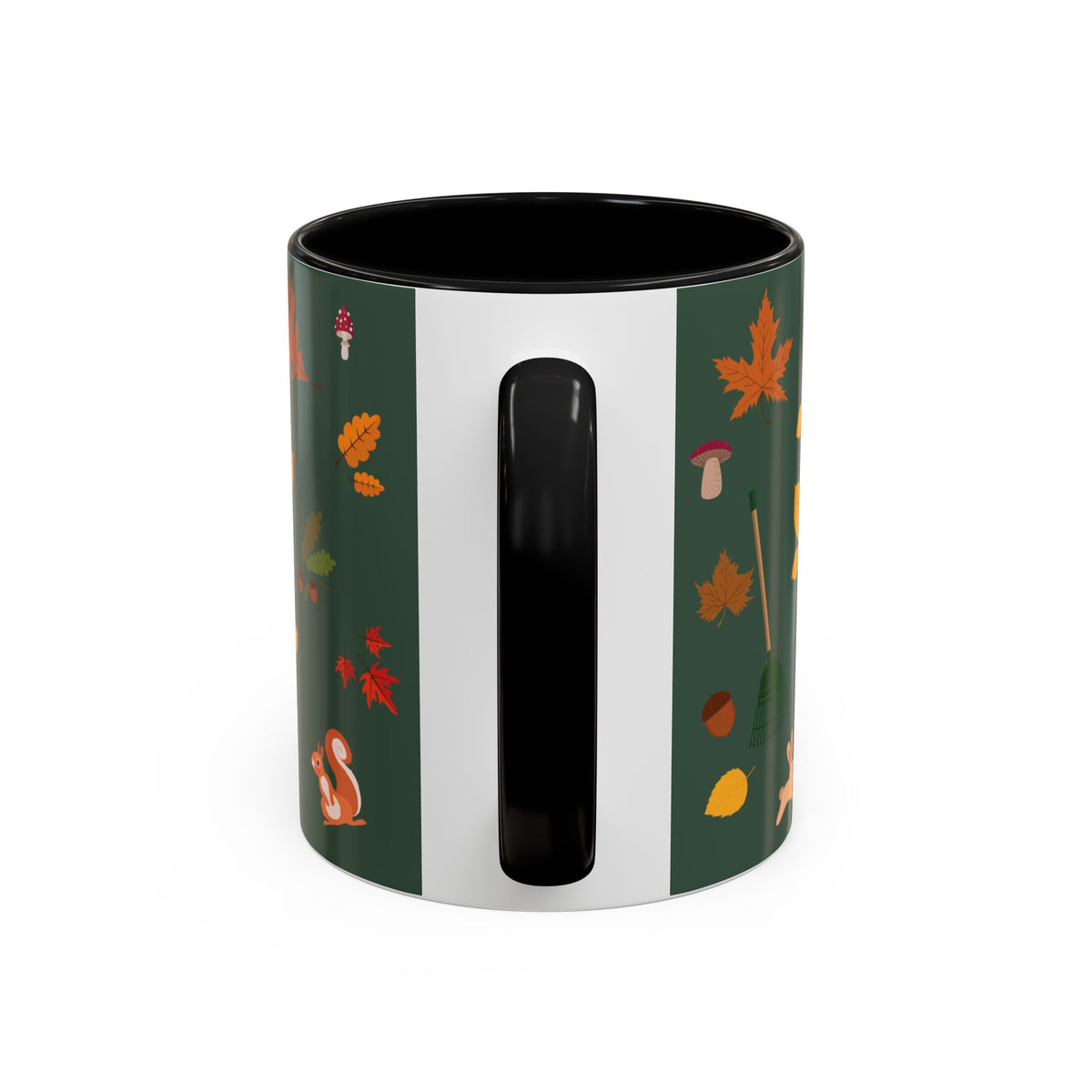 Copy of Christmas Pattern Accent Coffee Mug — Red Holiday Icons (11/15oz)