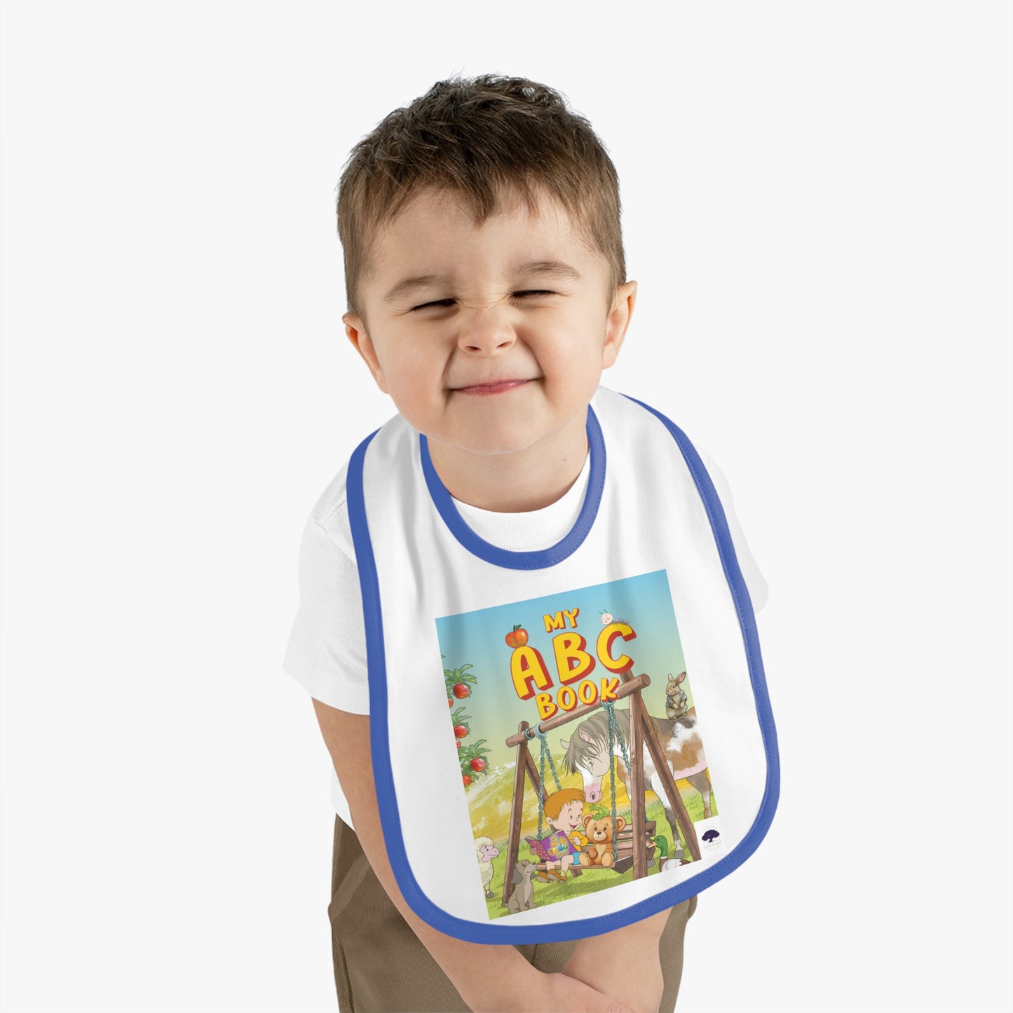 Baby Contrast Trim Jersey Bib