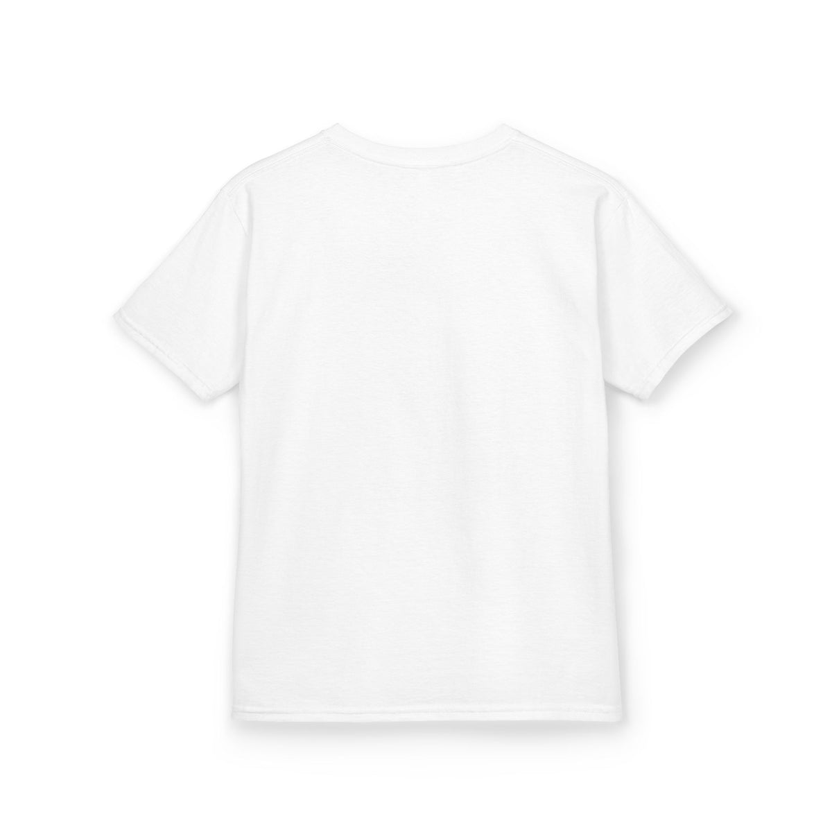 Kids T-Shirt — "A Girl at the Beach" Cute Flamingo Float Surf Graphic
