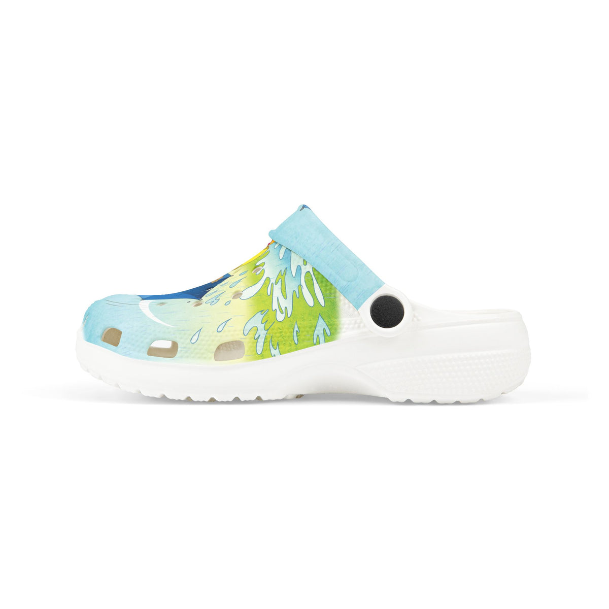 Kids Rainy Day Foam Clogs – Girl with Umbrella All-Over Print