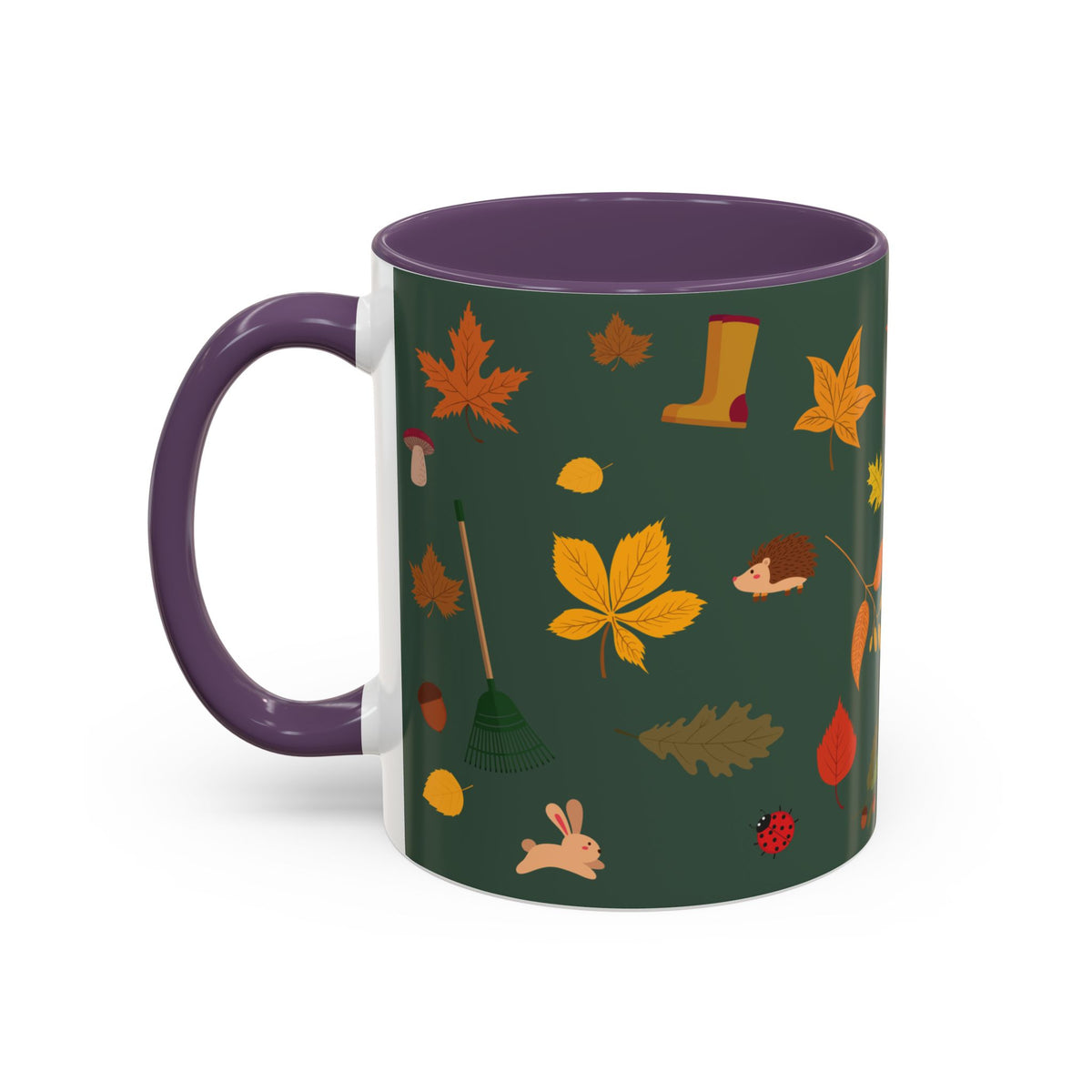 Copy of Christmas Pattern Accent Coffee Mug — Red Holiday Icons (11/15oz)