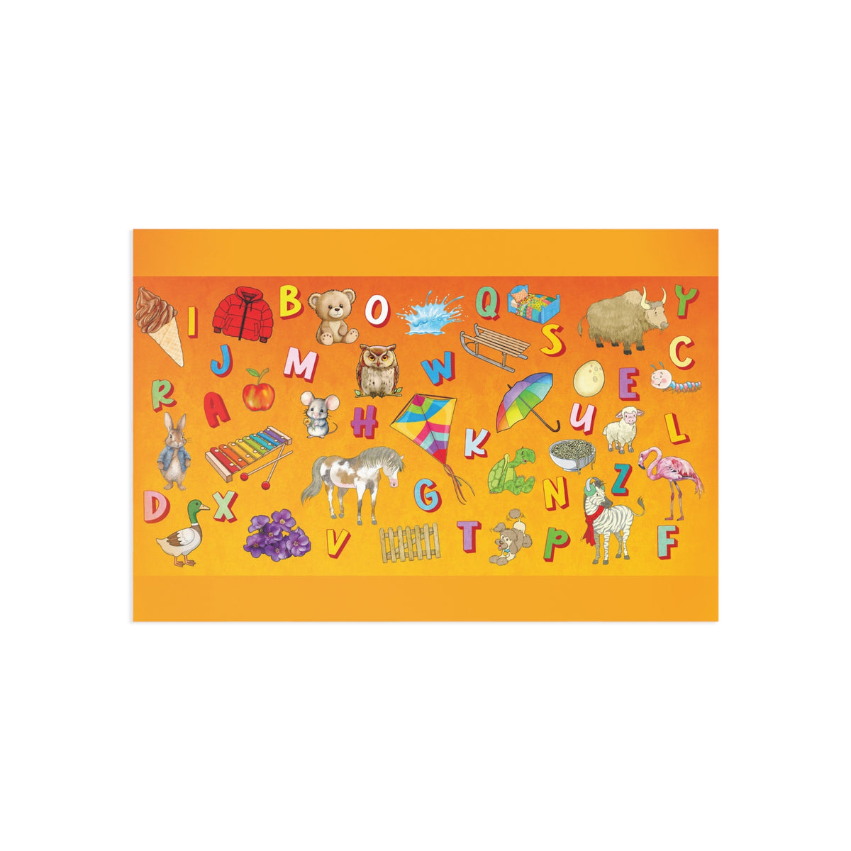 Alphabet Animals Fine Art Postcards – Bright Educational Kids Cards