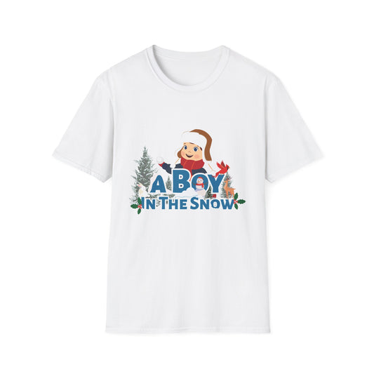 A Boy in the Snow T-Shirt — Cute Winter Kids Holiday Tee