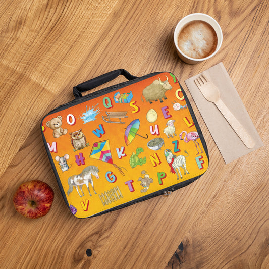 Alphabet Animal Kids Lunch Bag — Bright Educational Insulated Tote