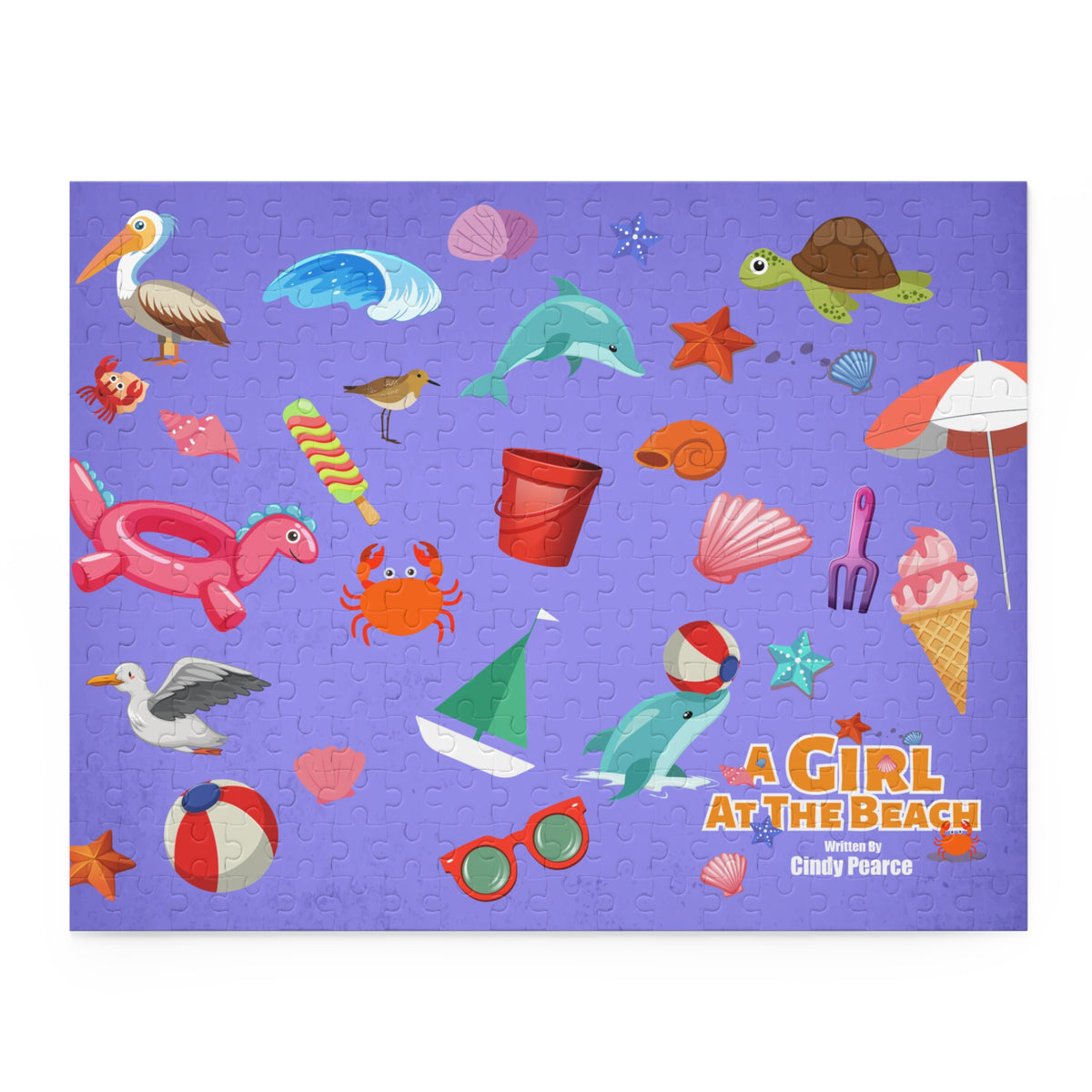 Beach Toy Puzzle — "A Girl at the Beach" 120/252/500-Piece Jigsaw